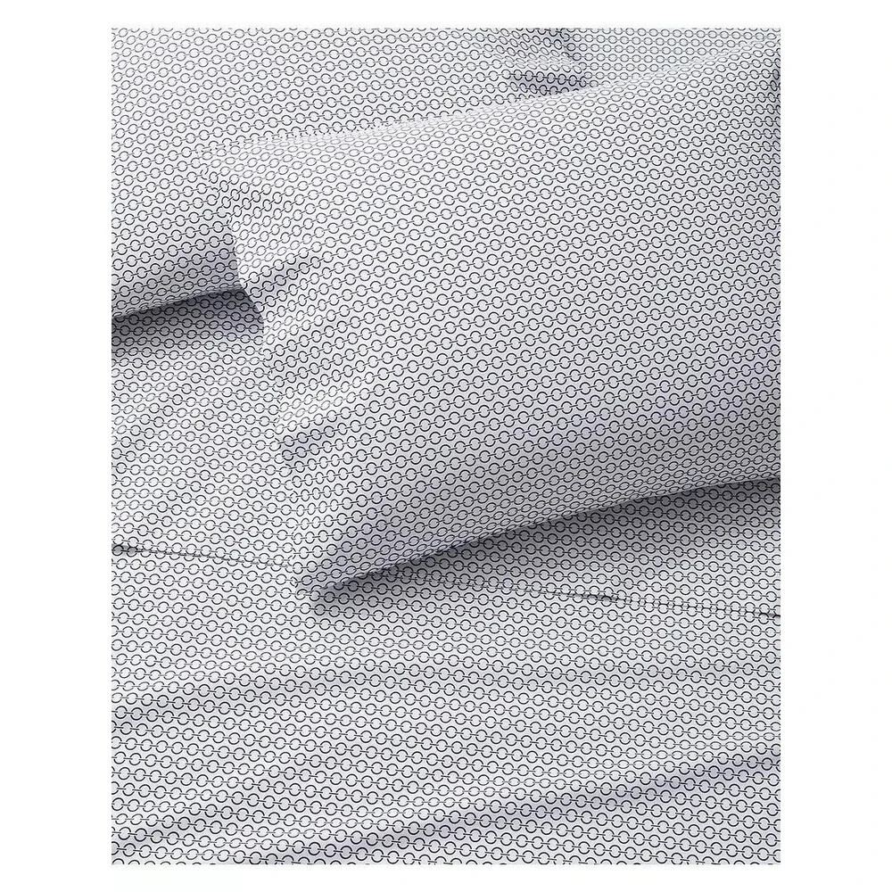 Serena & Lily Beach Club Classic Ring 4-PC Sheet Set White/Gray 100% Cotton Full